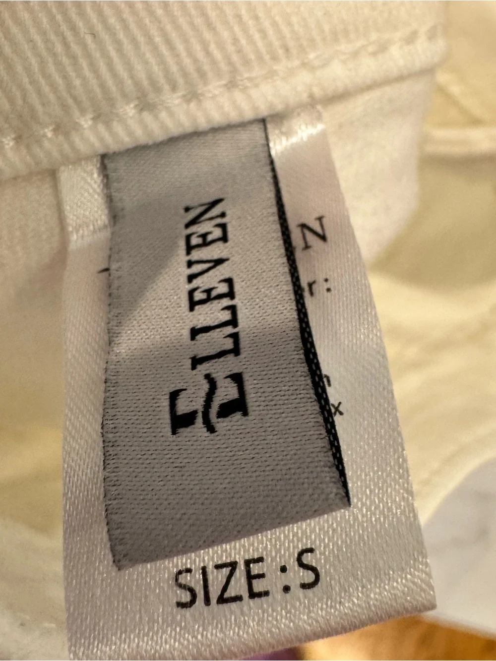 NWOT White Denim Skort Skirt Shamrocks Irish Low Rise S Lucky